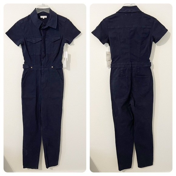 NWT NEW Good American Fit For Success Jumpsuit Navy Blue Rise Size 1 / Small - Picture 2 of 7